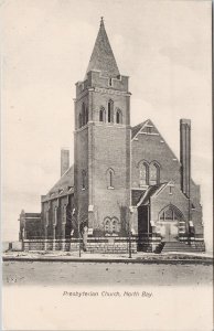 North Bay Ontario Presbyterian Church ON Private Postcard E78