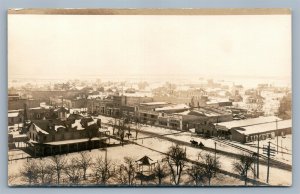 SPEARVILLE KS LUMBER CO. PANORAMIC VIEW ANTIQUE REAL PHOTO POSTCARD RPPC