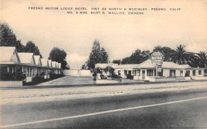 Fresno California Fresno Motor Lodge Motel Vintage Postcard AA41471