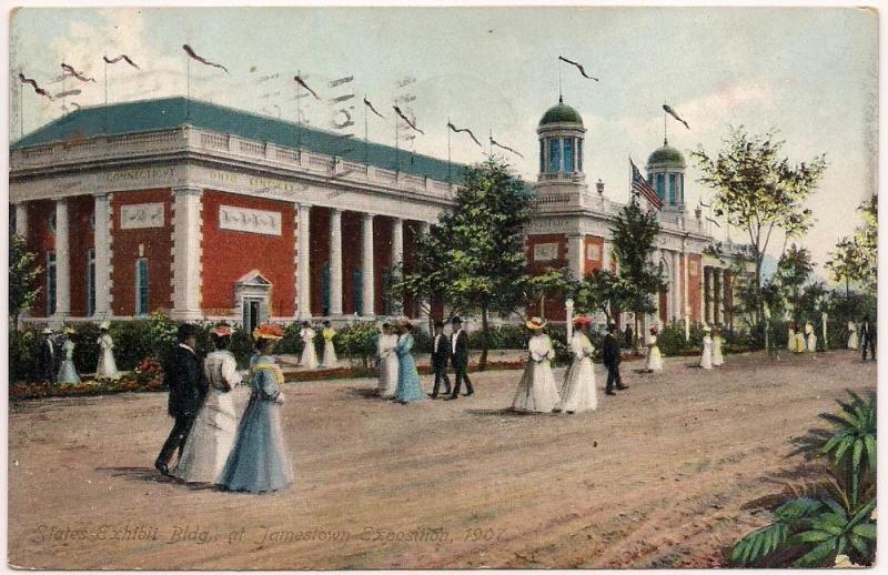 JAMESTOWN EXPOSITION Post Card - US#328 w/Duplex Cancel