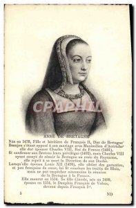 Old Postcard Anne of Brittany