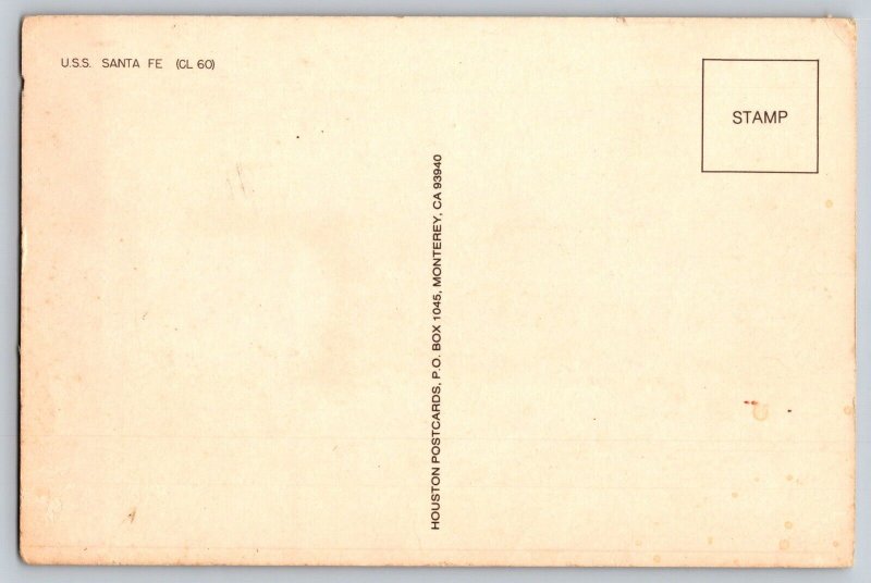 Postcard US Navy Ship - USS Sante Fe (CL 60)