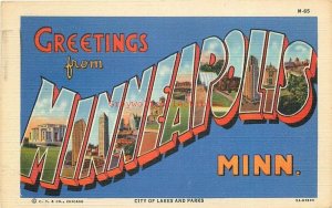 MN, Minneapolis, Minnesota, Large Letter, Curteicht No. 5A-H1893