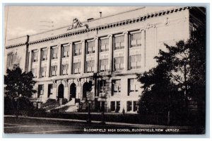 Bloomfield New Jersey Postcard Bloomfield High School Field 1957 Vintage Antique