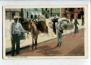 3147485 USA PUERTO RICO SAN JUAN Hat vendors Vintage postcard