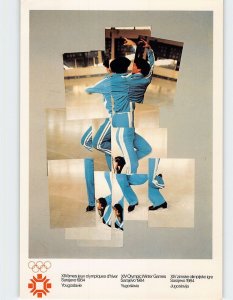 Postcard The Dancer, XIV Olympic Winter Games Sarajevo 1984, Yugoslavia