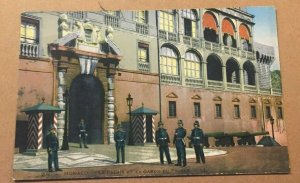 VINTAGE UNUSED POSTCARD THE PRINCE'S PALACE AND GUARDS, MONACO