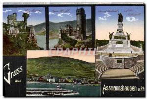 Old Postcard Gruss aus Assmannshausen