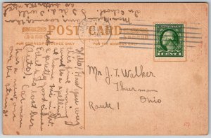 Jackson Ohio 1913 Postcard If You Can't Come, Write