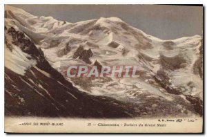 Old Postcard Mont Blanc Chamonix Rocks Grand Mulet