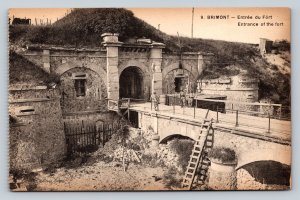 Brimont-Fort Entrance France Vintage Postcard 0589