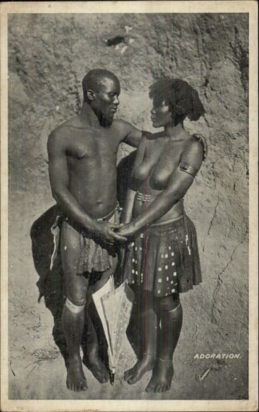 Africa Native Black Couple Nude Woman Publ in Cape Town Old Postcard |  Topics - Risque - Women - Other, Postcard / HipPostcard