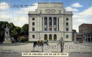 US Post Office, Texarkana, Ark &Texas, USA Peg Leg Unused light wear