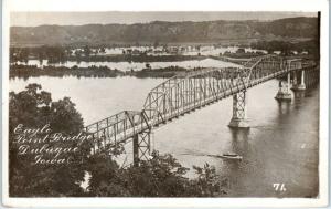 RPPC DUBUQUE, IA Iowa   EAGLE POINT BRIDGE   c1910s  Kruxo  Postcard