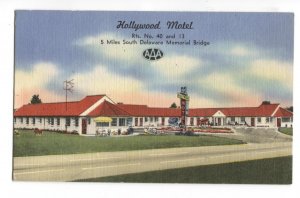 Postcard Hollywood Motel New Castle DE Delaware 1961