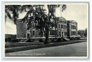 c1910 Milltown School Milltown Near St. Stephen New Brunswick Canada Postcard 