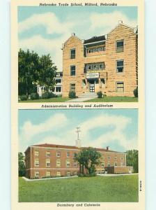 Unused Linen TRADE SCHOOL & DORM Milford Nebraska NE v4076