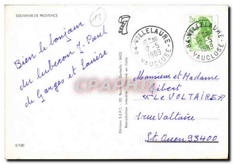 Modern Postcard Souvenir de Provence Les Baux Tarascon Daudet Mill St Gilles ...