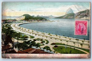 Rio de Janeiro Brazil Postcard Botafogo Beach and Sugarloaf Mountain 1908