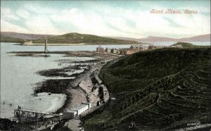 Larne Ireland Bank Heads Lighthouse c1910 Vintage Postcard