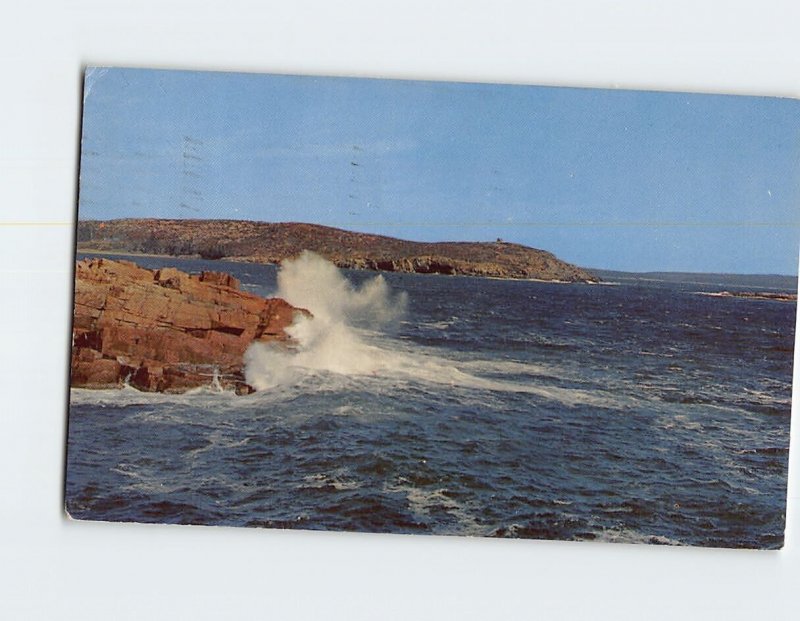 Postcard High Surf, Acadia National Park, Bar Harbor, Maine