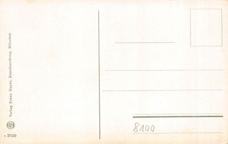 Germany Partenkirchen gegen Dreitorspitze vintage postcard