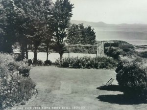 View from Porth Tocyn Hotel Abersoch Wales 1940s Vintage RP Postcard TennisCourt