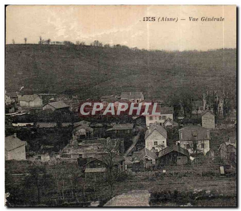 Old Postcard Ies Aisne Vue Generale
