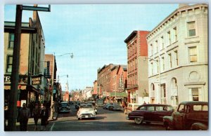 Queen City Vermont VT Postcard Burlington Church Street Unitarian Church c1960