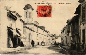 CPA MARMANDE La rue de l'Hopital Lot et Garonne (100711)