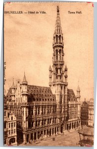 Postcard Belgium Brussels Bruxelles Hotel De Ville Town Hall