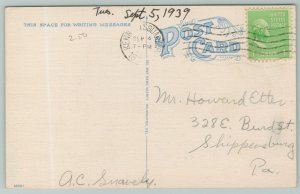 Wilmington Delaware~Society Of Fine Arts Building~1940s Linen Postcard
