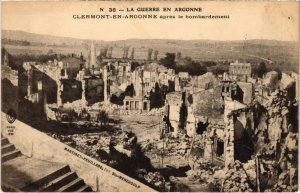 CPA Militaire Clermont-en-Argonne aprés le bombardement (91876)