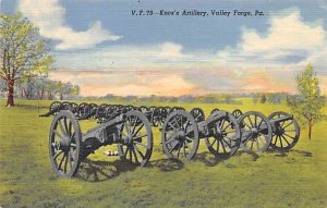 Knox's Artillery Valley Forge, PA Civil War Unused 
