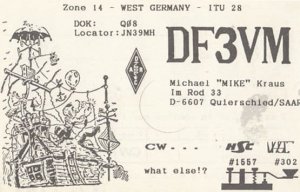 Quierschied German Amateur Radio Station QSL Postcard