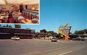Canon City Colorado 1950s Postcard Carl's Motel Restaurant & Caribbean Cocktail