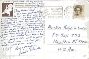 Amsterdam Netherlands~Schiphol Airport Aerial View in 1982 Postcard