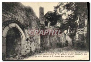 Postcard Old Clisson Chateau Chapel Entrance in which was celebrated