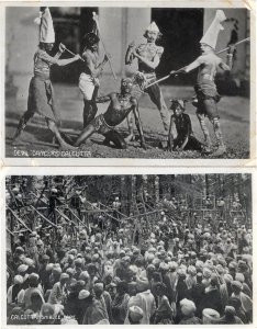 Calcutta Devil Dancers Shibjee Fare 2x Postcard s