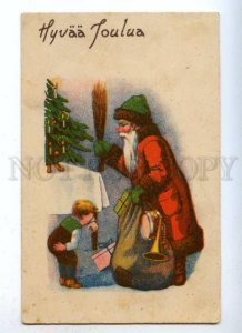 3177504 X-MAS Crying Boy SANTA CLAUS KRAMPUS Vintage PC