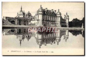 Old Postcard Chantilly Chateau La Facade North East