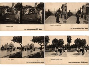 FRANCE 43 Vintage STEREO Postcards pre-1940 (L4479)