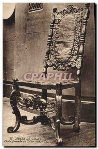 Old Postcard Musee Cluny Flemish chair