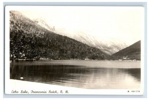 c1935 RPPC Real Photo Echo Lake Franconia Notch Postcard P165E