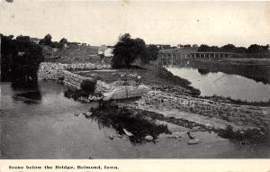 B3/ Belmond Iowa Ia Postcard c1930 Scene Below Brodge Home