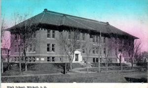 MITCHELL, SD South Dakota       HIGH  SCHOOL     1910    Postcard