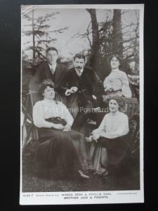 Actress THE DARE FAMILY Zena Phyllis Jack & Parents c1906 RP Postcard by Rotary