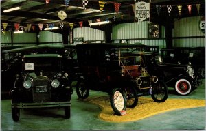 Vtg Mt Pleasant IA Midwest Old Threshers Antique Car Museum Automobiles Postcard