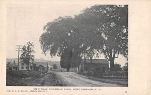 West Lebanon New York View near Riverdale Farm Antique Postcard J60724