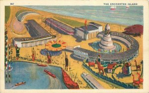 Chicago Illinois 1933 World's Fair Enchanted Island Arena Postcard 21-10682